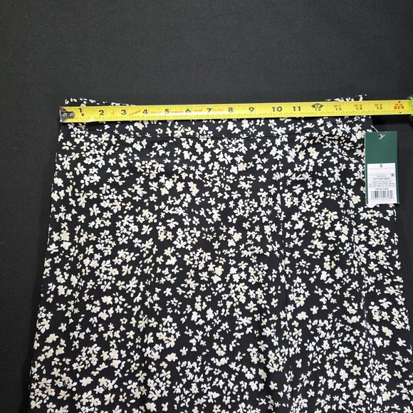 Wild Fable Womens Floral Midi Skirt Black Ditsy Print Front Slit Size S New - Picture 6 of 8